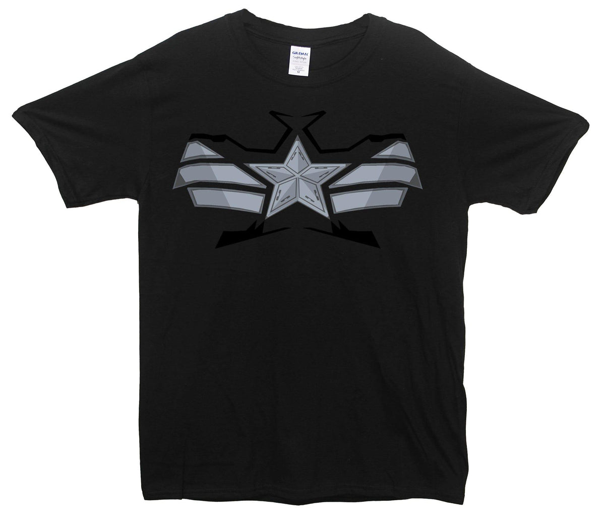 Captain America Winter Soldier Chest Star Printed T Shirt