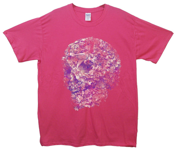 Floral Skull Printed T-Shirt - Mr Wings Emporium 