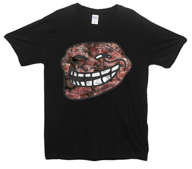 Floral Troll Face Printed T-Shirt - Mr Wings Emporium 