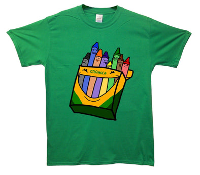 Happy Crayola Crayons Printed T-Shirt - Mr Wings Emporium 