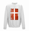 Denmark Distressed Flag Printed Sweatshirt - Mr Wings Emporium 