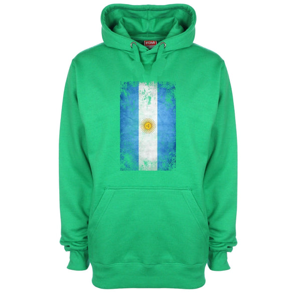 Argentina Distressed Flag Printed Hoodie - Mr Wings Emporium 