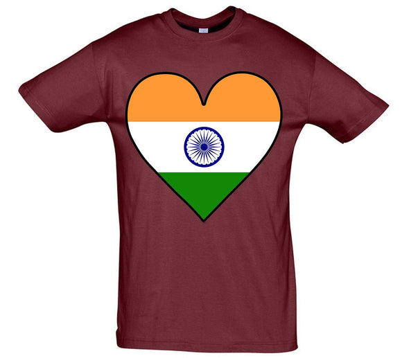 India Flag Heart Printed T-Shirt - Mr Wings Emporium 