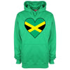 Jamaica Flag Heart Printed Hoodie - Mr Wings Emporium 