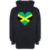 Jamaica Flag Heart Printed Hoodie - Mr Wings Emporium 