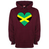 Jamaica Flag Heart Printed Hoodie - Mr Wings Emporium 