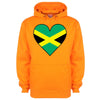 Jamaica Flag Heart Printed Hoodie - Mr Wings Emporium 