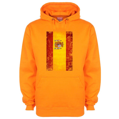 Spain Distressed Flag Printed Hoodie - Mr Wings Emporium 